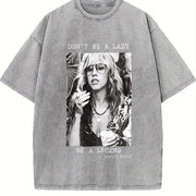Stevie Nicks Don't Be a Be a Legend Vintage Washed T-Shirt in Gray