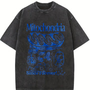 Mitochondria Science Vintage Washed T-Shirt in Black