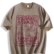 Fraggle Rock Radish Farm Vintage Washed T-Shirt in Brown