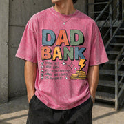 Dad Bank Accountant Daddy Vintage Washed T-Shirt in Red