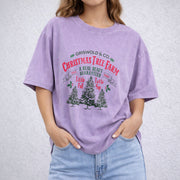 Griswold Christmas vintage washed oversized T-shirt in Purple