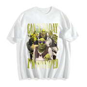 Shrek Carton Characters Cotton T-Shirt in White