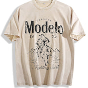 Modelo Fishing Spirit Vintage Washed T-Shirt in Beige