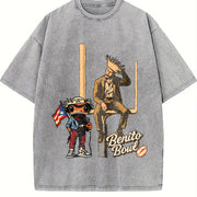 Benito Bowl Halftime Vintage Washed T-Shirt in Gray