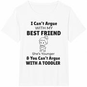 Custom Friend Matching Cotton T-Shirt in White