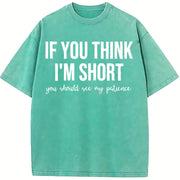 Saying Humor Cute Unisexs Vintage Washed T-Shirt in Blue