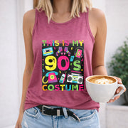This Is My 90s Costume Women's Color Cotton Tank Top in Red