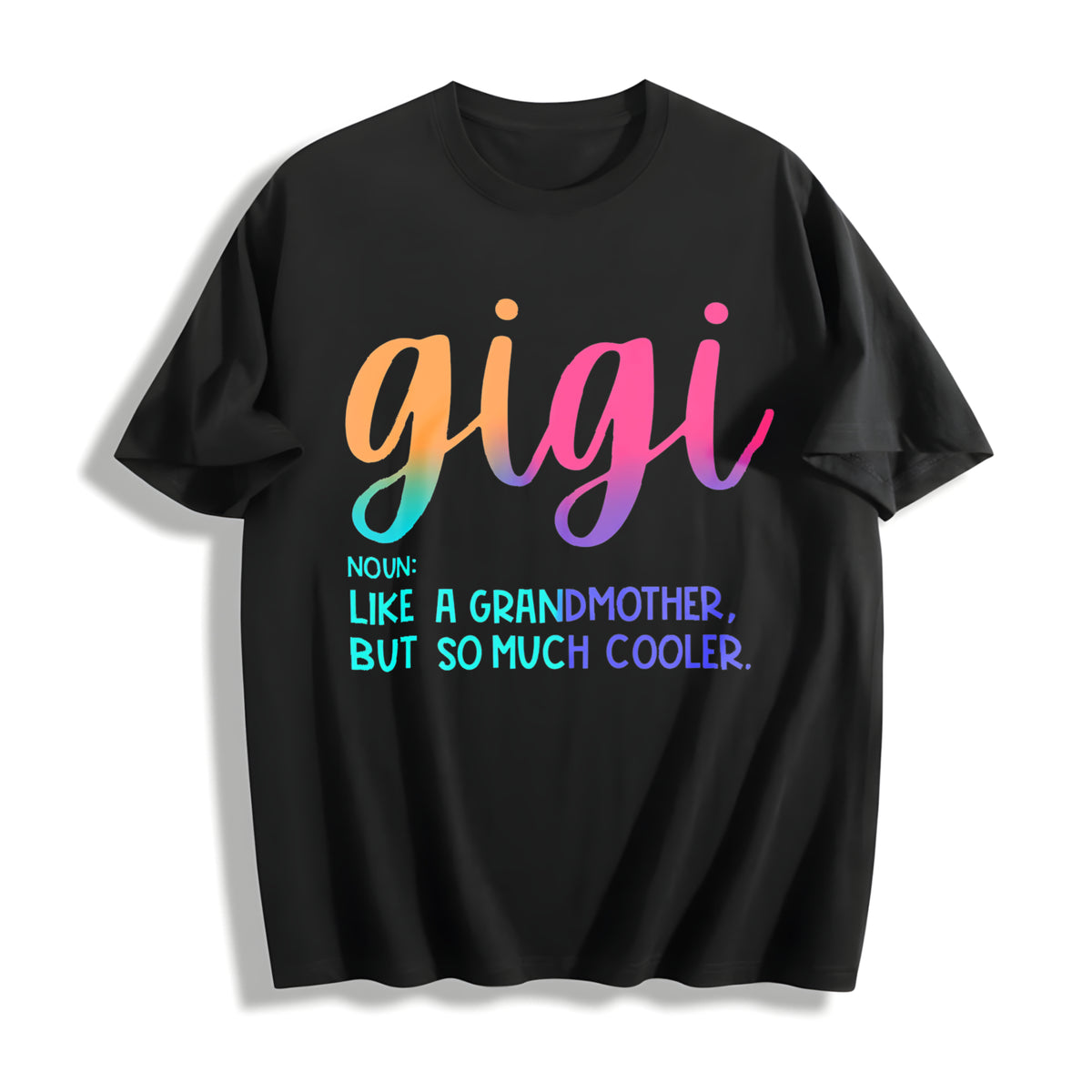 Gigi Alphabet Cotton T-Shirt in Black