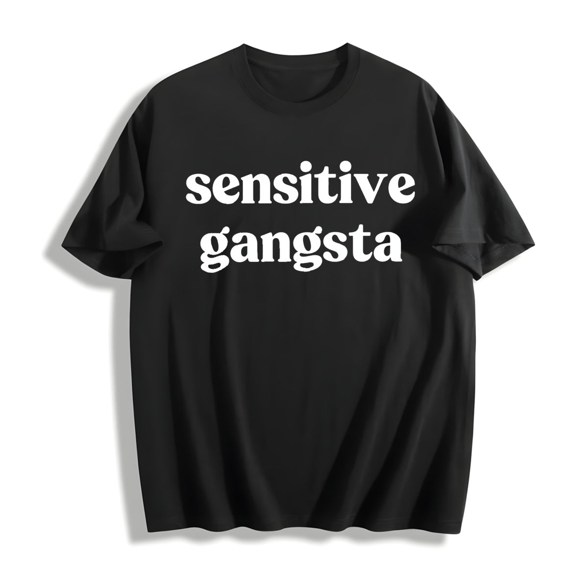 Sensitive Gang Cotton T-Shirt in Black