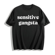 Sensitive Gang Cotton T-Shirt in Black