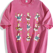 Silly Goose Baseball Vintage Washed T-Shirt in Red