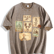 Thr0ne of Glass Tersen the Th!rteen Vintage Washed T-Shirt in Brown