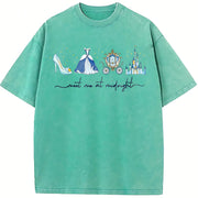 Meet Me at Midnight Vintage Washed T-Shirt in Blue