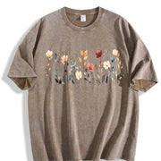 Wildflower Meadow Vintage Washed T-Shirt in Brown