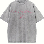 Future Mrs Personalized Engagement for Bride to Be Vintage Washed T-Shirt in Gray