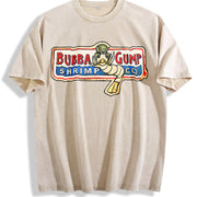 Forrest Bubba Shrimp Movie Classic movie Original vintage washed oversized T-shirt in Beige