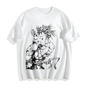 Jojo's Bizarre Adventure Anime Manga Cotton T-Shirt in White