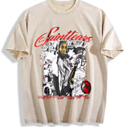 The World Is Yours Vintage Washed T-Shirt in Beige