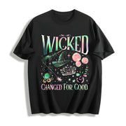 Wicked Wizard Movie Fan Cotton T-Shirt in Black