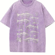 Walleye Fishing 90s Vintage Washed T-Shirt in Purple