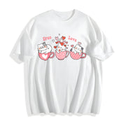 Cat Love True Love Cotton T-Shirt in White