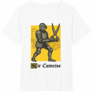 Sir Cumcise Knight Meme Cotton T-Shirt in White
