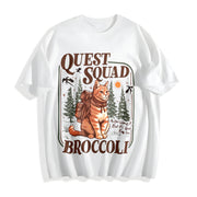 Onyx Storm Quest Squad Broccoli Cotton T-Shirt in White
