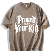Proud to Be Your Kid Vintage Washed T-Shirt in Brown