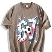 67 Soccer Vintage Washed T-Shirt in Brown