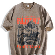 I'm from the 1900s Retro Vintage Washed T-Shirt in Brown