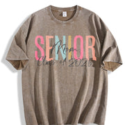 Senior Class of 2026 Family Vintage Washed T-Shirt in Brown