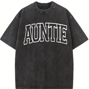 Retro Urban Ideal for SpringSummer Vintage Washed T-Shirt in Black