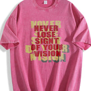Never Lose Sight of Your Vision Vintage Washed T-Shirt in Red