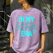 In My Let Them Era Vintage Washed T-Shirt in Purple