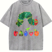 The Very Hungry Caterpillar vintage washed oversized T-shirt in Gray