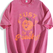 Just Peachy Vintage Washed T-Shirt in Red