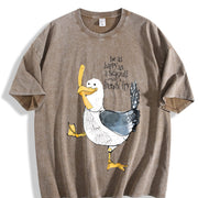 New Spring/ Arrival Vintage Washed T-Shirt in Brown