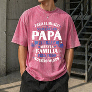 Father’s Day for Dad Vintage Washed T-Shirt in Red
