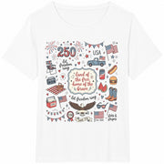 Land of the Free Home of the Brave Cotton T-Shirt in White