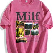 Man I Love Forests Vintage Washed T-Shirt in Red