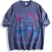 Velaris City Of Starlight Acotar The Night Court vintage washed oversized T-shirt in Blue