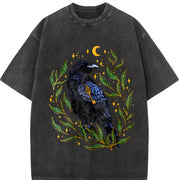 Winter a Crow Phase Vintage Washed T-Shirt in Black