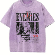 Thorfinn Vinland Saga Anime vintage washed oversized T-shirt in Purple