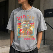 Dad Tax Fathers Day Vintage Washed T-Shirt in Gray