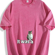 It Was a Joke Vintage Washed T-Shirt in Red