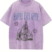 Happily Ever After Vintage Washed T-Shirt in Purple