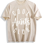Aunts Club Auntie Vintage Washed T-Shirt in Beige