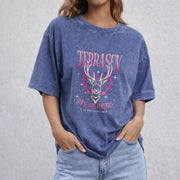 Terrasen Acotar vintage washed oversized T-shirt in Blue