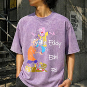 Ed Edd n Eddy Stack Vintage Washed T-Shirt in Purple
