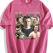 Dr. Jack Abb0t the Pittt Vintage Washed T-Shirt in Red